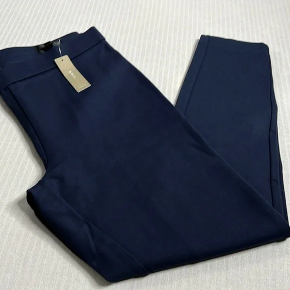 J.Crew Black Label Pixie Ponte Stretch Pants Size L NWT Navy Blue - Picture 2 of 12